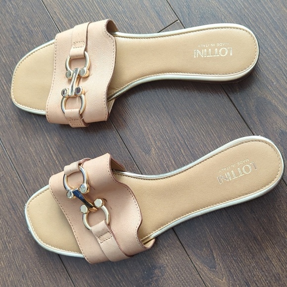LOTTINI Leather Slides - Picture 2 of 9